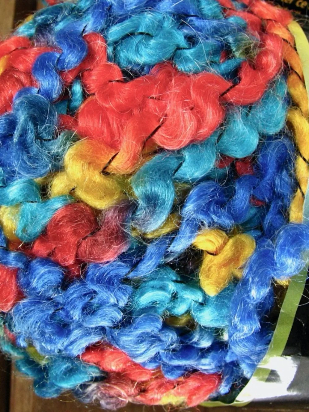Lion Brand Boucle Yarn Super Bulky Size 6 Jelly Bean Blues Yellow 57yd Lot of 3
